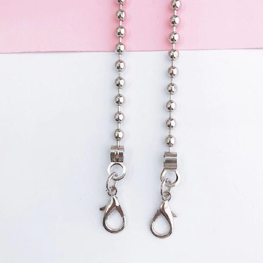 Chain Round 110cm Neck Strap for Mobile Phones Silver 34.900.0203