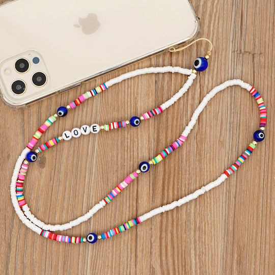 Ds Crystal DS Crystal Curea pentru gât pentru Telefoane Mobile Colorful Love RT-K210045A