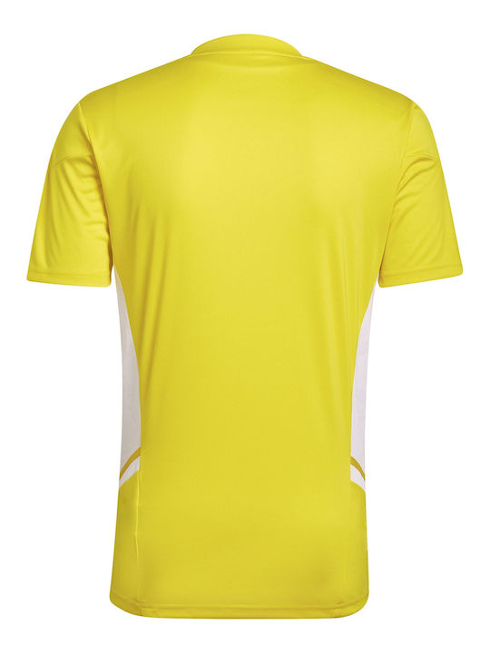 Adidas Condivo 22 Men's Athletic T-shirt Short Sleeve Yellow