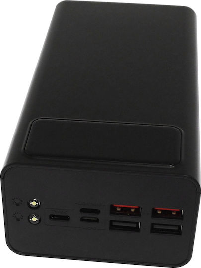 XO PR125 Power Bank 50000mAh with 4 USB-A Ports and 2 USB-C Ports Black