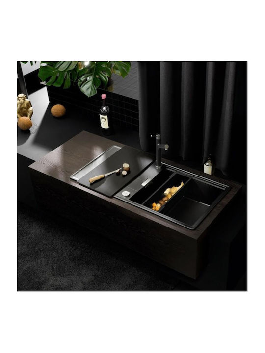 Schock Cristadur Mono 110-15295-1402 Drop-In Sink Synthetic Granite W86xD50cm Puro