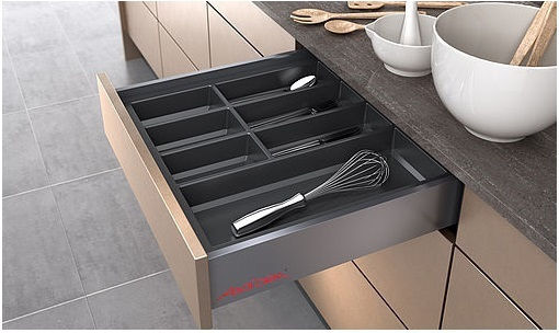 Agoform Tăvi Pentru Tacâmuri De Sertar Din Plastic 24x48x6cm Gri