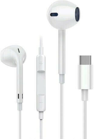 Treqa EP-734 Earbuds Handsfree με Βύσμα USB-C Λευκό