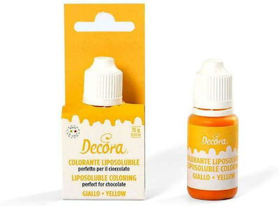 Decora Food Colouring Liquid Liposoluble Coloring Yellow Little Bottle 15gr