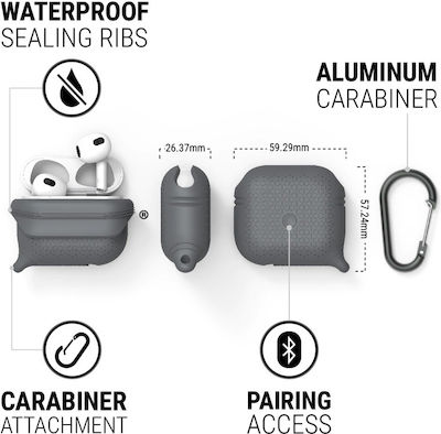 Catalyst Vibe Silicone Case with Keychain Gray for Apple AirPods 3