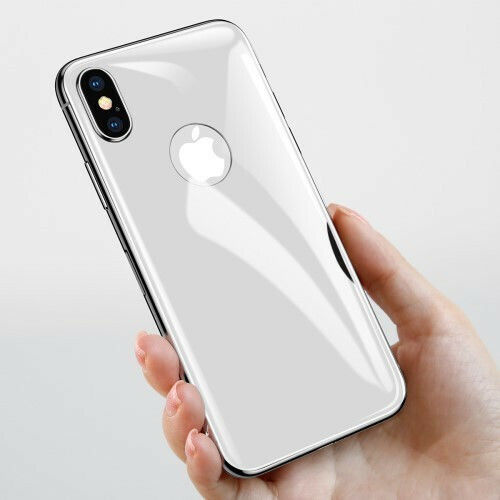 Baseus Гръбен протектор Tempered Glass за iPhone X/Xs Бял