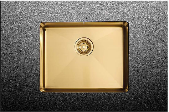 Fortinox Squadro 28054-211 Sub masă Chiuvetă Inox Periat L54xW44cm Gold Brushed PVD