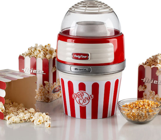 Ariete Pop Corn XL Party TIme Popcorn Maker Hot Air 1100W Red
