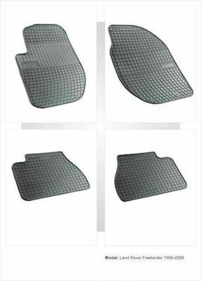 Frogum Set of Front and Rear Mats 4pcs from Rubber for Land Rover Freelander 1997-2004 Black