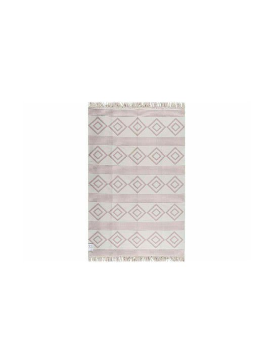 Balsan Aria Rug Rectangular Cotton with Fringes Pink