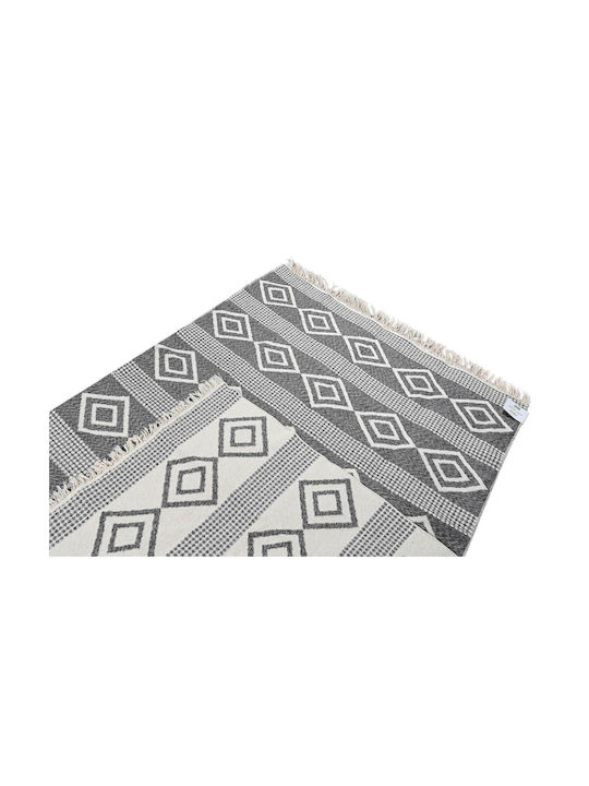 Balsan Aria Χαλί Ορθογώνιο Βαμβακερό με Κρόσια Dark Grey 60x110cm