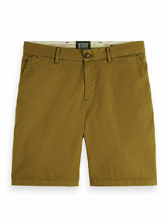 Scotch & Soda Ανδρική Βερμούδα Chino Χακί