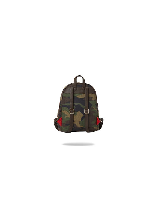 Sprayground Shape Check Fabric Backpack Khaki