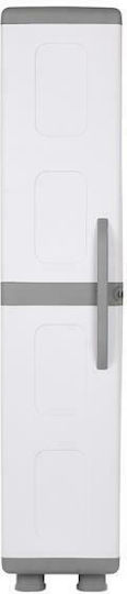 Single Door Wardrobe Apollon Plastic with 4 Shelves 36x44x179cm