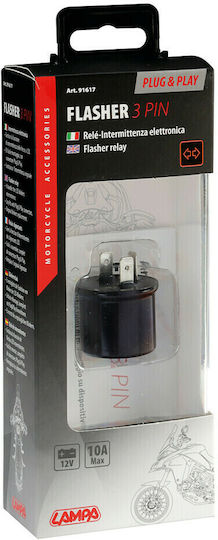 Lampa Φλασέρ & Ρελέ Flasher Ηλεκτρονικό για LED 12V max 10A 3PIN Plug & Play