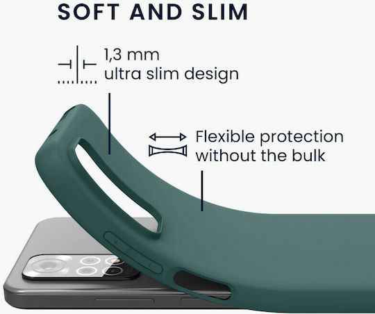 KWmobile Back Cover Silicone 1.3mm Moss Green (Redmi Note 11 / 11S 4G)