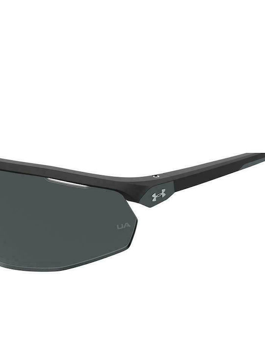 Under Armour Unisex Sunglasses with Black Plastic Frame and Black Lens UA 0003/G/S 003/KA