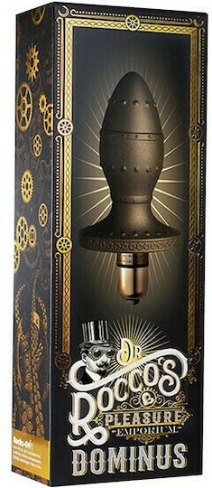 Rocks Off Dr Rocco's Pleasure Emporium Dominus Anal Plug with Vibration Gold 7cm