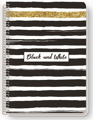 Spiral Notebook Ruled A4 140 Sheets 4 Subjects 1pcs (Μiscellaneous Designs/Colors)