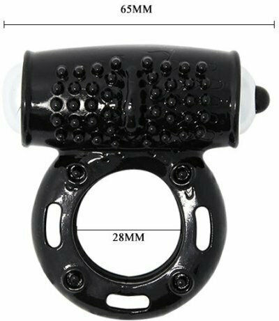 Baile Power Ring 10 Functions Вибриращ Пръстен Петел Силикон Черен D-207054