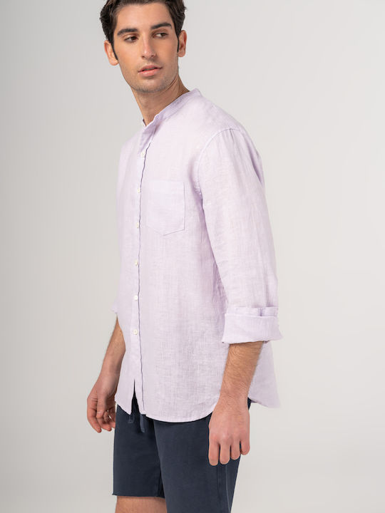 Crossley Λινό Πουκάμισο της σειράς Linen - JION 1068 Purple