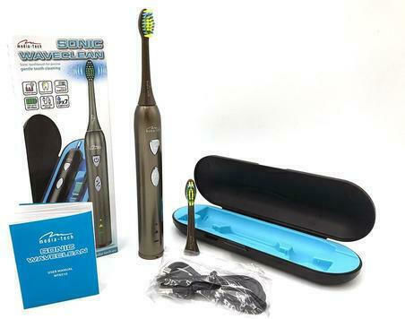 Media-Tech Sonic Waveclean Електрическа Четка за Зъби с Калъф за Пътуване Черен