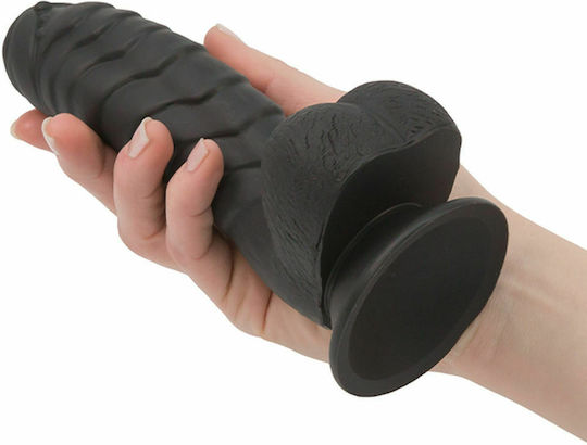BMS Factory Addiction Ben Realistisches Dildo mit Hoden und Saugnapf Black 18cm