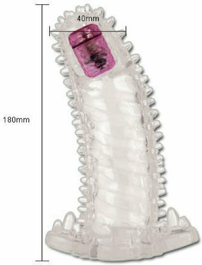 Baile Brave Man Sensor Penis Sleeve Penis Extension Transparent 18cm