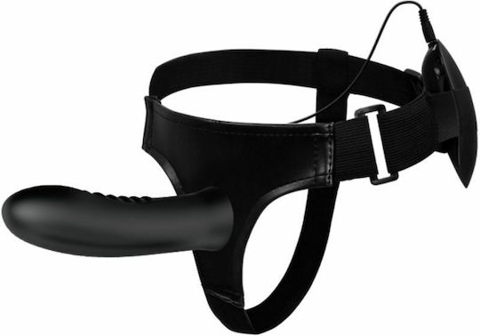 Pretty Love Strap On & Vibrating Dildo Harness με Dildo και Δόνηση σε Μαύρο Χρώμα