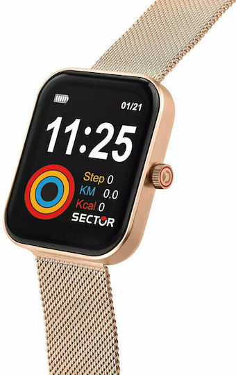 Sector S03 Smartwatch με Παλμογράφο (Ροζ Χρυσό)