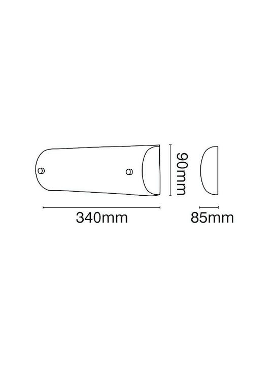 VK Lighting Φωτιστικό Πίνακα Λευκό 34x9εκ.