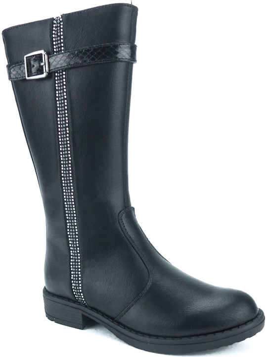 Kids Boots with Zipper Black
