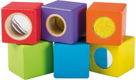 Joueco Παιχνίδι Ταξινόμησης Σχημάτων Discover Blocks 6 Pieces από Ξύλο για 12+ Μηνών