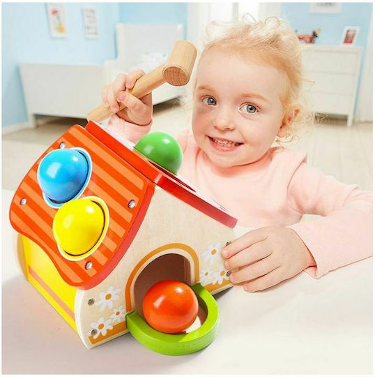 Top Bright Hammer Toy House Pounding made of Wood for 18++ Months