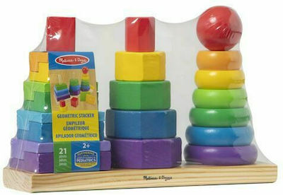 Melissa & Doug Baby-Spielzeug Geometric Stacker Toddler Toy aus Holz für 24++ Monate