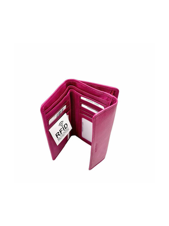 Armonto Large Leather Women's Wallet Fuchsia