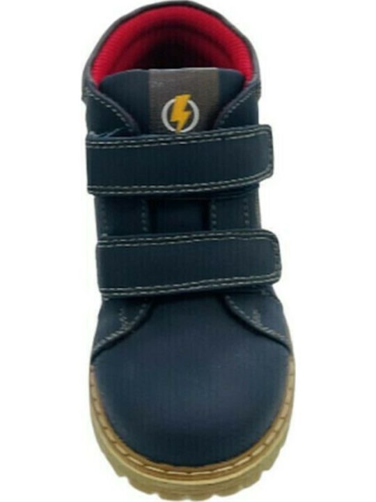 Anatomical Kids Boots with Velcro Blue