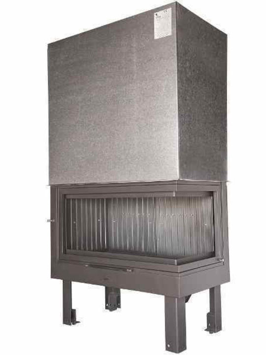 CHytiria Misailidi Eco T-90 Corner 45-90 BG Monokommato Kaminofen Holz 24.1kW Rechte Ecke mit Schiebeschranktür