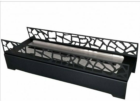 EcoHot Bio Rock 50 Indoor Floor Bioethanol Fireplace Black 50x22x17.5cm