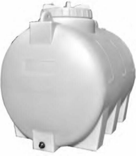 Mytherm Σ5 Porky Plastică Depozit Apă / Petrol / Ulei Cilindric Orizontal 2000lt Albă