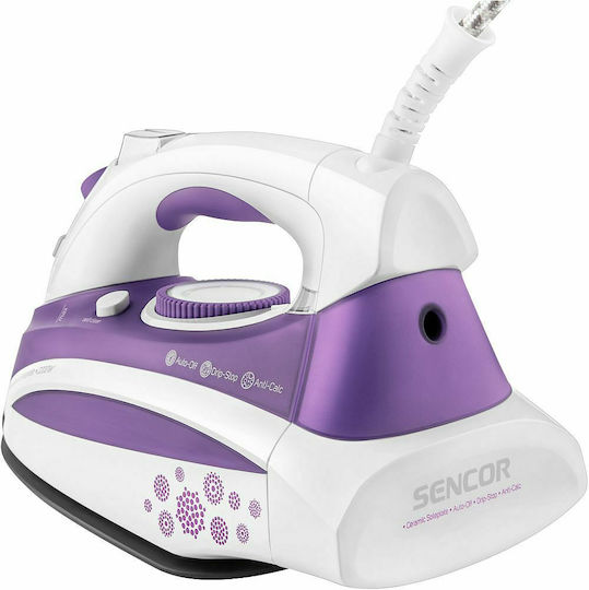 Sencor Steam Iron 2200W with Ceramic Plate and Continuous Steam Supply 25g/min