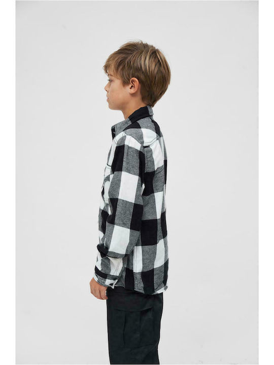 Brandit Kids Checked Shirt White