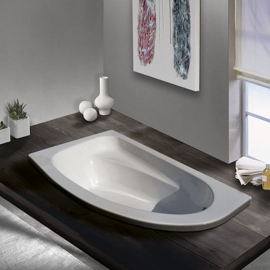 Sirene Marina L Acrylic Left Corner Bathtub with Hydromassage 160x90cm