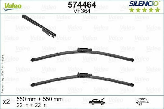 Valeo Silencio X.trm x2 Front Set Car Wiper Blades 555mm