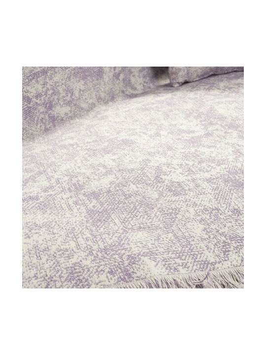 Teoran Teoran Decorative Pillow Case Meazza 100% Cotton Lilac 43x43cm