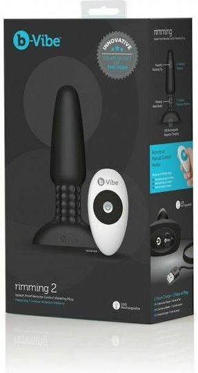 b-Vibe Rimming Remote Control Plug 2 Anal Vibrator with Wireless Functionality Black 15.2cm