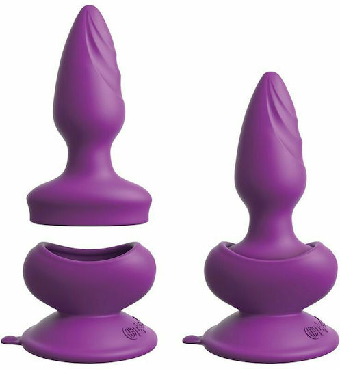 Pipedream 3Some Wall Banger Πρωκτικές Σφήνες με Δόνηση Σετ Μωβ 12cm