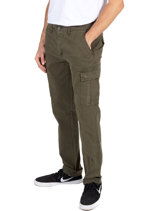Trousers Cargo Elastic in Regular Fit Olive
