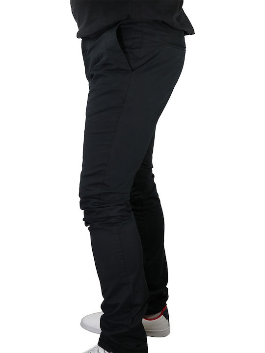 Nasir-S20 Herrenhosen Chino Elastisch in Reguläre Passform Schwarz