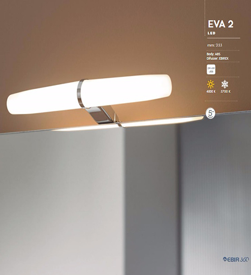 LED spiegellamp Espelho, badkamer, 40 cm, aluminium